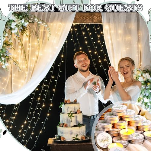 MTLEE 50 Pcs Fall in Love Wedding Candles Favors Gift for Guests 1 oz - Image 4