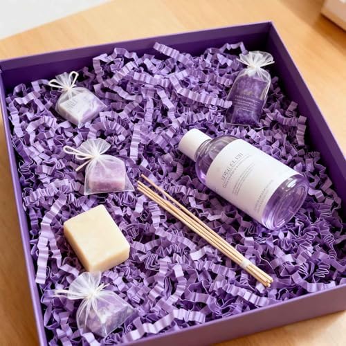 10LB Light Purple Crinkle Cut Paper Shred Filler, Crinkle Paper Shreds - Image 3