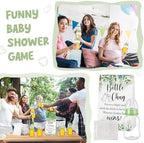 12 Set Bottle Chug Baby Shower Games Favors Funny Diaper Change Game Including Plastic Baby Bottles Chug Disposable Diapers Themed Sign for Gender Reveal Party Supplies(Green,Greenery) - Image 6