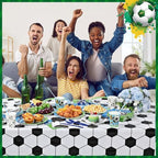 Ceenna 452 Pcs Soccer Party Supplies for 50 Guests, Soccer Paper Plates Napkins Cups Tablecloth Cutlery Straw Disposable Tableware for Men Birthday Sports Theme Day Party Decorations - Image 6