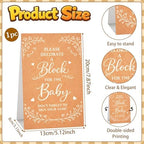 152PCS Baby Shower Blocks to Decorate Game Kit Includes 52 Wooden Blocks 24 Drawing Pen 1 Game Sign 75 Design Templates to Paint for Baby Shower Games Gender Reveal & Birthday Decorations - Image 5