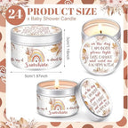 MTLEE Boho 24 Pcs Baby Shower Party Favors Candles Lavender Scented Baby Shower Favors for Guests Rustic Tealights Candles Gender Reveal Return Gifts(Khaki, 1.2 oz) - Image 2