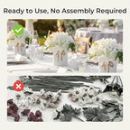 Auihiay 10PCS Flower Centerpieces for Tables, White Hydrangeas and Roses - Image 5