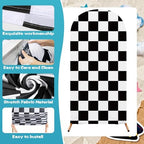3 Pack Racing Theme Checkered Arch Backdrop Cover Set, Red - Image 4