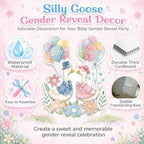 Silly Goose Gender Reveal Decorations Standee, 47.2" Large Boy or Girl Reveal Sign for Gender Reveal Decor Supplies, Waterproof Cardboard Cutouts Stand Up for Photo Prop Backdrop, Easy Assembly - Image 4