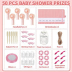 6 Set Summer Baby Shower Prizes for Game Winners, Pink Handheld Fan Favor - Image 2