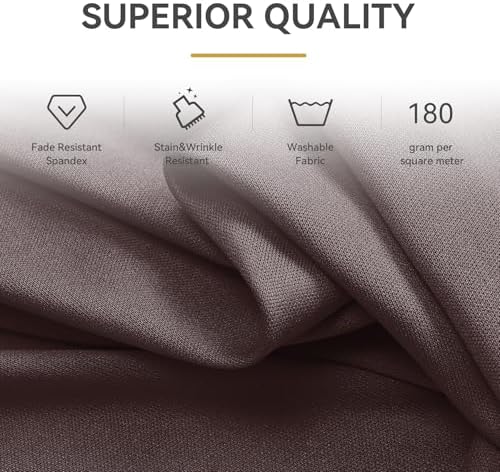 Spandex Tablecloth 6FT Rectangle Table Cover 2 Pack Brown Wrinkle-Free - Image 4