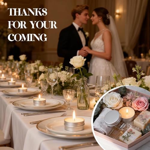100 Pcs 1 Oz Mini Rose Scented Soy Candle Set,Wedding Favors for Guests Bulk 100,The Quantity of Multiple Sets Meets Your Needs for Wedding and Party Gifts and Party Favors. - Image 6