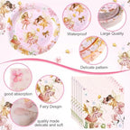 Potchen 452 Pcs Fairy Party Supplies Serve 50, Pink - Image 3