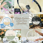 Wedding Guest Book Alternative Heart Drop Box Frame, Purple Lavender Floral - Image 6