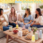 Funnymoom 120 Pcs 12 oz Gingham Paper Cups Gingham Disposable Cups 4 Colors - Image 3