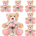 6 Set Teddy Bear Baby Shower Centerpieces with Mason Jar, Pink by Ferrochef