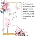 Bazen Wedding Welcome Sign Stand 50-68IN Adjustable Wedding Sign Holder - Image 7