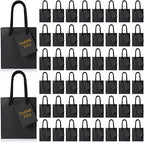 Zhehao 50 Pack Mini Gift Bags Bulk with Handles and Tags,Black by Zhehao