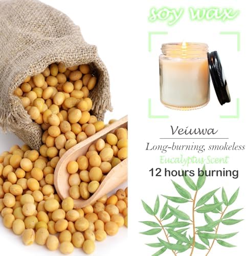 24 Pcs 4 Oz Mini Soy Candles,Eucalyptus Scented,Aromatherapy Candle,Bulk Candle Set，Great Stress Relieving Scented Candles for Girls as a Gift for Birthdays, Weddings and More! - Image 3
