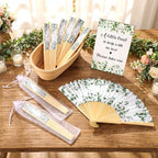 Leinuosen 51 Pcs Wedding Favors for Guests Bulk Eucalyptus Leaves Fans - Image 6