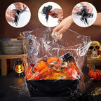 MADHOLLY 6 Set Halloween Black Gift Baskets Empty Kit to Fill, Sturdy Kraft - Image 6
