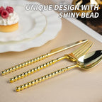 150PCS Gold Plastic Silverware, Heavy Duty Disposable Utensils Set - Image 2
