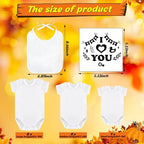Panitay 100 Pcs White Baby Bodysuits Bibs Kit 25 Guests, Pumpkin - Image 4
