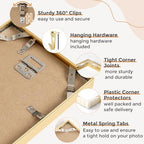 26x32 Metal Picture Frame, Aluminum Poster Frame with Real Glass, Gold - Image 6