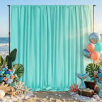 Turquoise Backdrop Curtains 10ftx8ft Mermaid Polyester Photo Drapes - Image 7