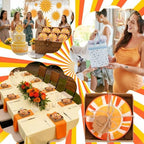 FoldTier 20 Sets Ceramic Dipping Sauce Bowls 3 oz Party Favors, Sun - Image 6