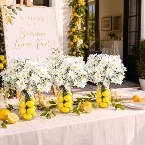 Daifunli 6 Set Lemon Party Centerpieces for Table Mason Jar Table Decor - Image 6