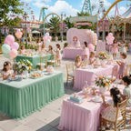 Green Tulle Tablecloth for 6 Ft Rectangle Tables 4-Pack, Ideal for Weddings - Image 5