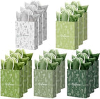 Kolldenn 50 Sets Green Wildflower Gift Bags Bulk with Tissue Paper by Unknown
