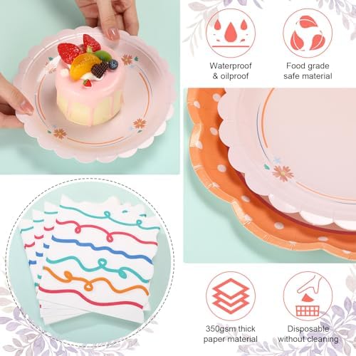 144 Pcs 48 Guests Italian Summer Party Plates and Napkins - Image 4