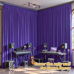 24ftx10ft Wrinkle Free Purple Backdrop Curtain - 10 Feet Photography Backdrop Drapes, Silky Polyester Back Drop Cloth for Wedding Baby Shower Balloon Arch Background - Image 6