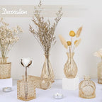 TBWIND 24pcs Amber Glass Bud Vases Set - Image 3