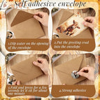 Motiskyy 72 Pack Vinatge Highland Cow Greeting Cards Bulk with 72 Pack Retro Rustic Envelopes 72 Pcs Farmhouse Stickers, 4 x 6 Inch Blank Inside Postcards for Baby Shower DIY Card Paper Gift - Image 5