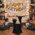 Cylinder Stands for Party, Shape&Use 3PCS Roman Column Black Pedestal Display Stands, Foldable Cardboard Columns for Wedding, Birthday, Anniversary Decor, 11.8in Dia. (23.6/31.5/39.4in H) with Storage Bag by Unknown