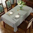 SASTYBALE Jacquard Tablecloth, Rectangle, Gray, 60" x 120" - Image 2