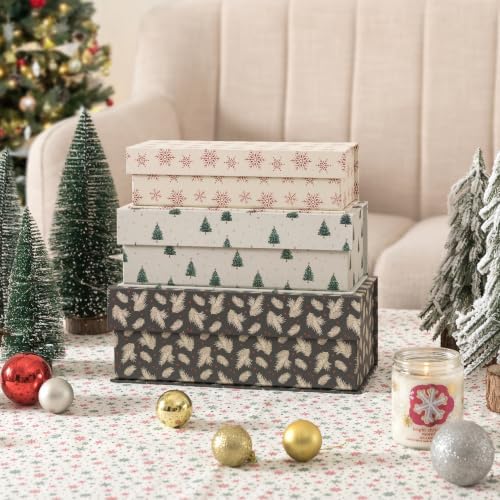 Soul & Lane - Magnetic Christmas Nesting Gift Boxes with Lids, Set of 3 - Image 2
