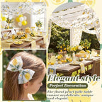 Mindsoft 3 Pcs Lemon Table Runner, 10ft Summer Tablecloth Yellow Lemon Party Decorations Gauze Embroidery Tulle Lace Runner for Table Wedding Birthday Bridal Baby Shower Holiday Dining Decor DIY - Image 5