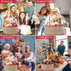 Reallnaive 12 Set Fall Thanksgiving Bamboo Empty Gift Basket - Image 6