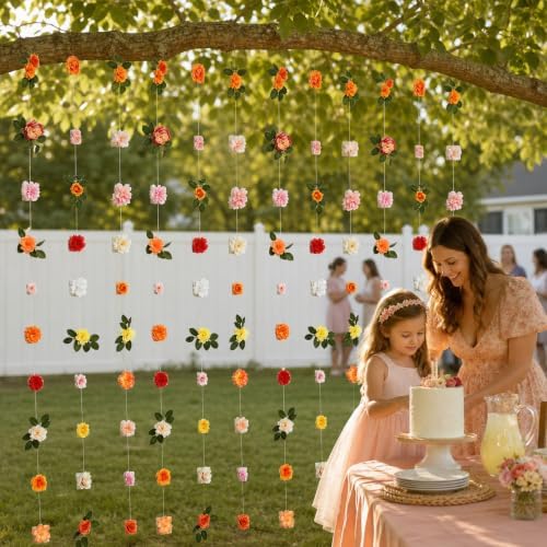 Hanging Flower Garland, 12 Pack Artificial Wildflower Garlands, 6 FT Each (72 FT Total), Floral Vines for Wedding Arch, Backdrop, Bridal Shower, Baby Shower, Garden Party and Home Decor, Multicolor - Image 6