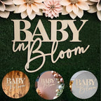 Baby In Bloom Wooden Signs Floral Gender Reveal Backdrop Party Photo Props by Yrrue