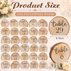 Novabright 30 Pcs 1 to 30 Numbers Rustic Wood Table Numbers Set Wedding Table Number for Wedding Centerpieces Banquet Seating Rustic Party Anniversary Event Decoration - Image 2