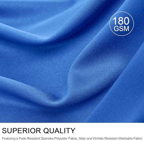 Spandex Tablecloth 6FT Rectangle Table Cover 4 Pcs Royal Blue Wrinkle-Free - Image 6