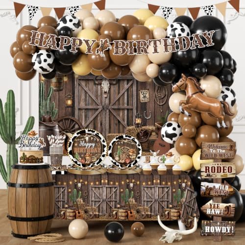 Western Party Decorations, Cowboy Birthday Party Decorations for Boys by Unknown