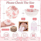 Teenyyou 50 Sets Wedding Favors for Guests Small Ceramic Bowl Bulk Gift Set - Image 2