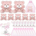 Sasylvia 25 Set Bear Party Favors for Guest 25 Mini Tiny Keychains 25 Thank You Tags 25 Organza Bag by Sasylvia