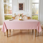 Light Pink Rectangle Tablecloth 60 x 120 Inch Machine Wash Indoor & Outdoor - Image 4