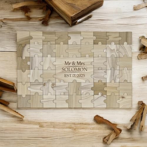 Palmetto Engraving Personalized Wedding Guest Book Puzzle, 49 Piece - Image 2