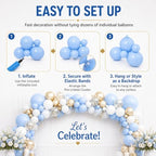 Reusable Inflatable Balloon Garland Arch Kit, Linked PVC Balloons (Brown) - Image 4