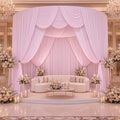 40ftx10ft Wrinkle Free Light Pink Backdrop Curtains for Parties, Silky Polyester Photo Backdrop Drapes 8 Panels 5x10ft Back Drop Cloth for Wedding Birthday Baby Shower Photography Background by ENJOYYOURPARTY