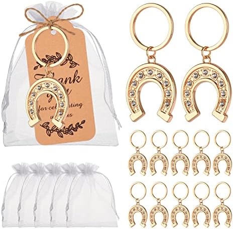 24PCS Horseshoe Key Chain Cowboy Party Favor Wedding Key Rings Gift or Souvenir for Guests, Horse Birthday Party Favors Bridal Shower, Wedding Party or Cowgirl Baby Shower Decorations by WxzumgPARTYFAVORS